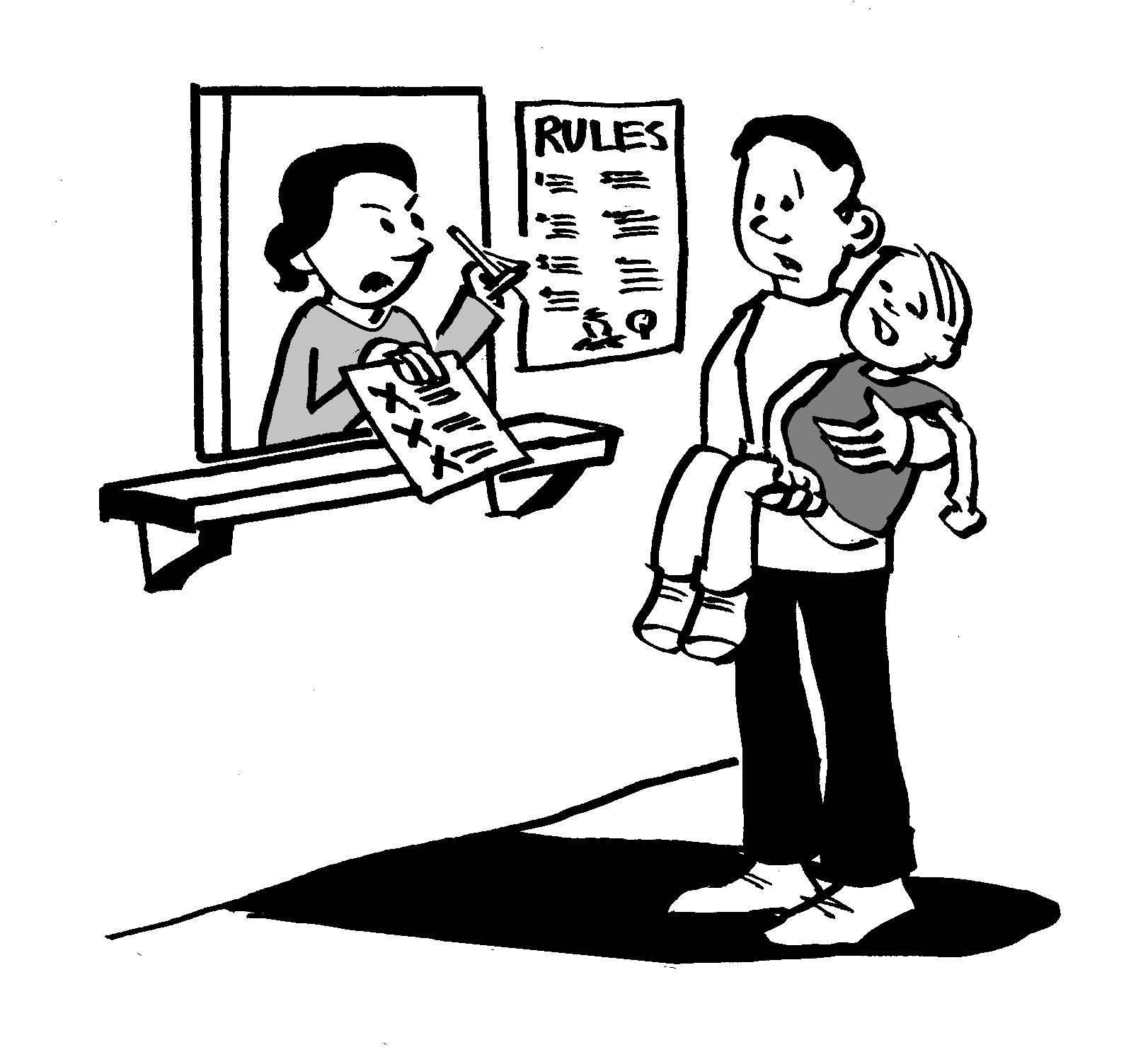 Governament office which hasn't disability friendly policy and in this way exclude person with disabilities